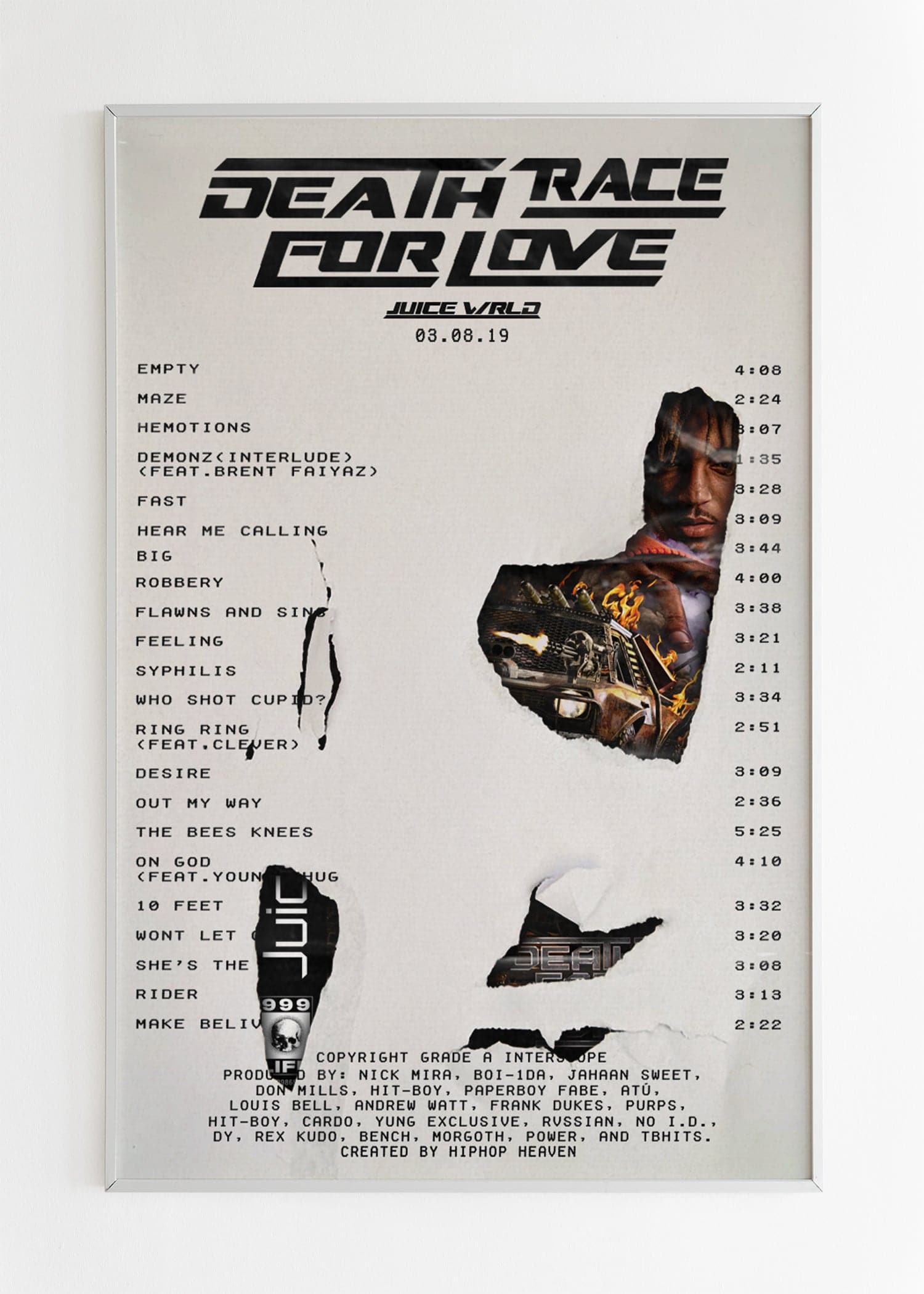 Death Race For Love Torn Receipt Poster