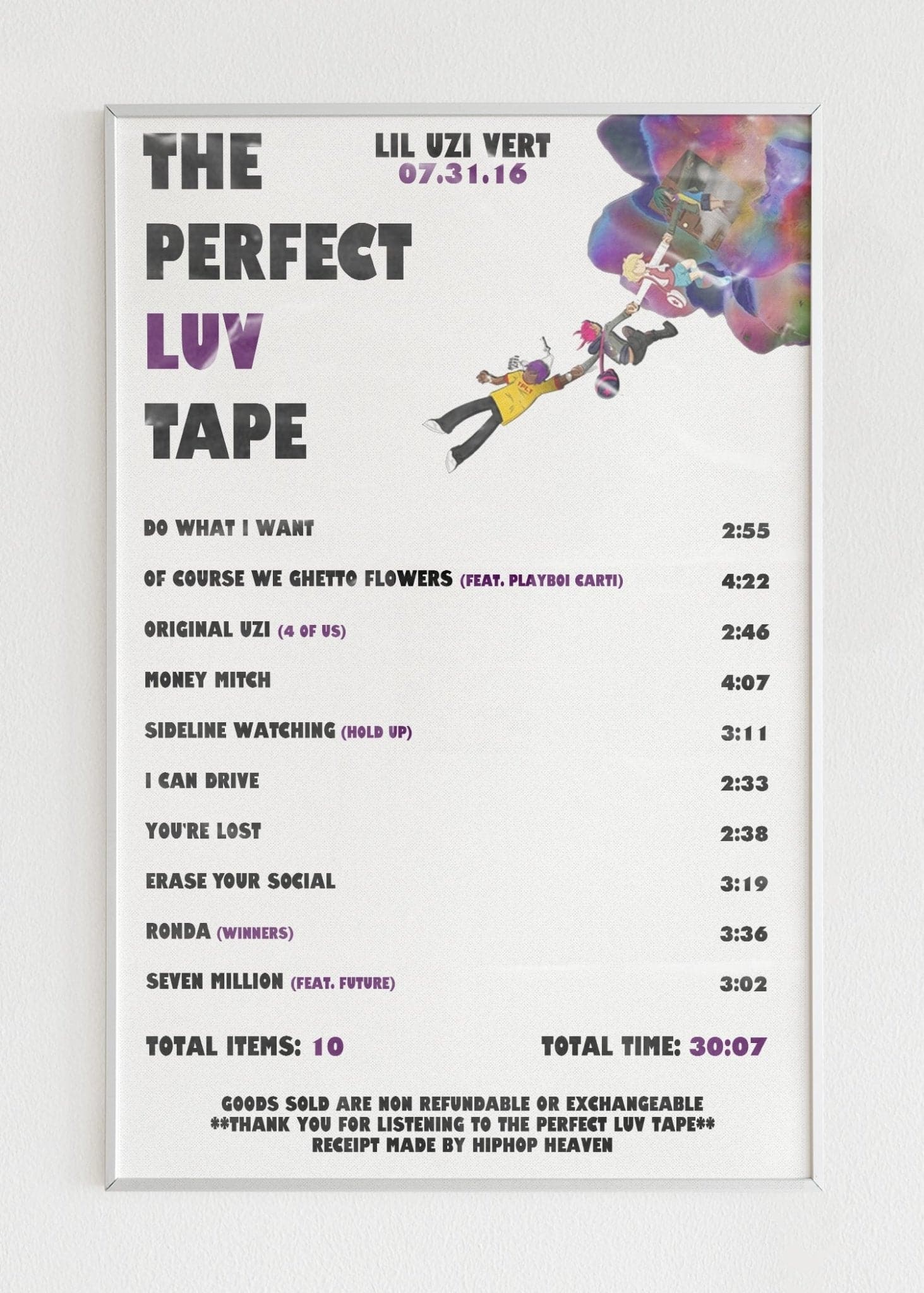 The Perfect Luv Tape Receipt Poster